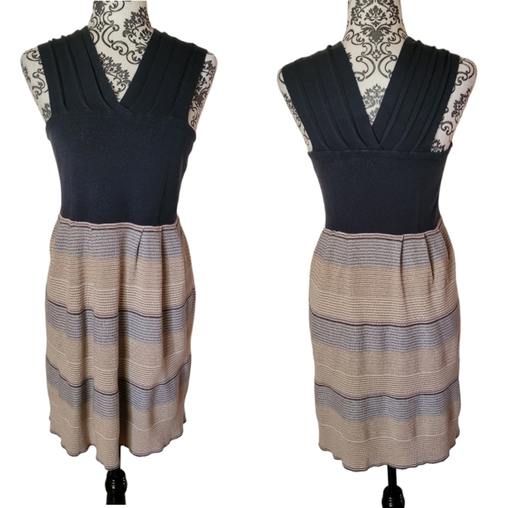 Anthropologie Knitted and Knotted knit top sleeveless midi dress size small